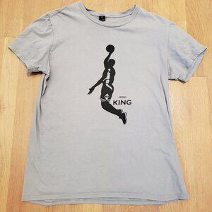 Jordan Baller T Shirt Retro Look Graphic Mens M Gray Bill Peaks NYC World Peace